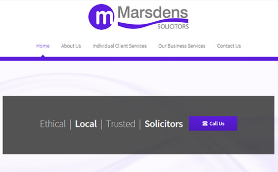 Marsdens web screenshot